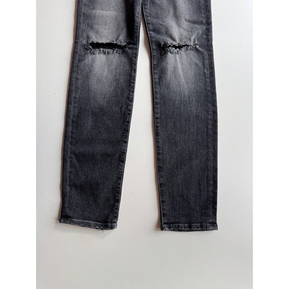 FRAME L'Homme Skinny Hubbell Grey Black Mid Rise Stretch Slim Leg Jeans, Size 30 - Picture 8 of 14
